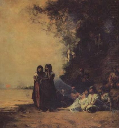 Femmes egyptiennes au bord du Nil (mk32), Eugene Fromentin
